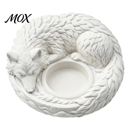 Animal Shaped Candle Holder Wolf Candlestick Holder, Matte 3D Print Stand, Rustic Tealight Candles Ornament for Home Fireplace And Tabletop Dark Style