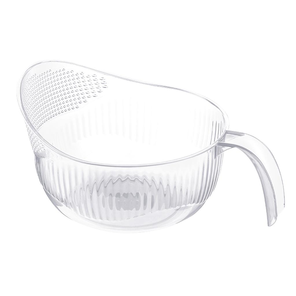 Functional Rice Washing Colander Efficient Draining Bowl Practical Sink Basket PET Material Suitable for Washing Rice