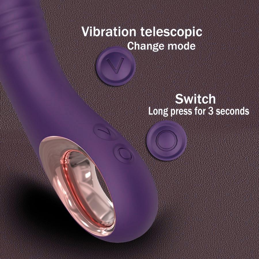 teleskoprohr sexspielzeug Hochwertiger Simulations-30-Wrench-Vibrator, automatischer Teleskop-Dildo,  AV-Stick-Massagegerät, weiblicher Masturbator, Wrench-Sexspielzeug