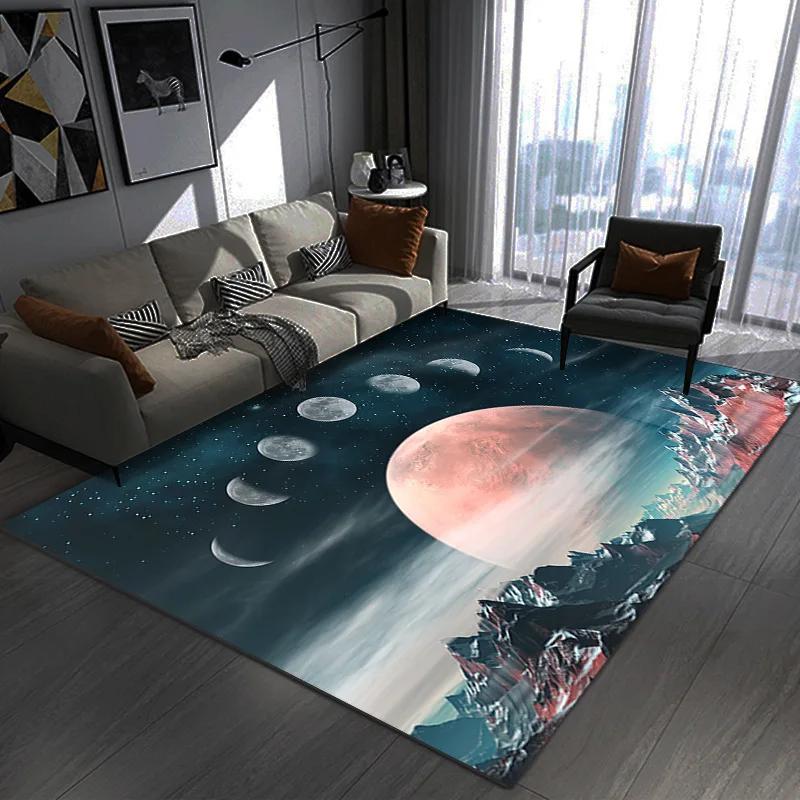 Non-slip 3D Galaxy Rug Soft for Living Room Bedroom Decor