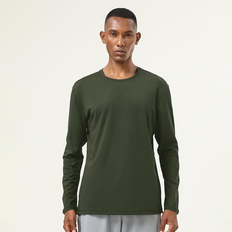 Men's High-Elastic Long Sleeve Running T-shirt with Thumb Holes - Autumn/Winter
