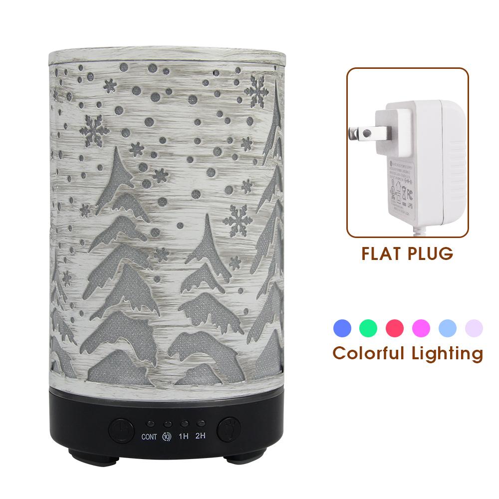Timing Function Aroma Diffuser Hollow Tree Humidifier Bedroom Fragrance Diffuser with LED Lights Humidificador para aromaterapia
