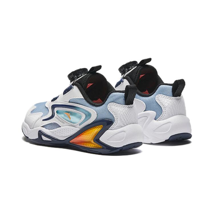 Anta Kids Comfortable Non-Slip Low-Top Running Shoes Kids sneaker Dusty-Blue Anta-White New-Ink-Blue A12439904-2