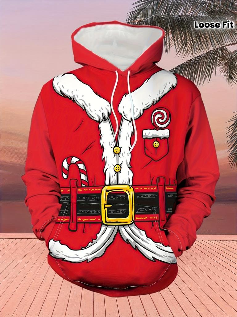 3D Printed Santa Claus Graphic Adult Hoodies Christmas Family Party Stylish Sweatshirts Reindeer Casual New Year Unisex Clothes