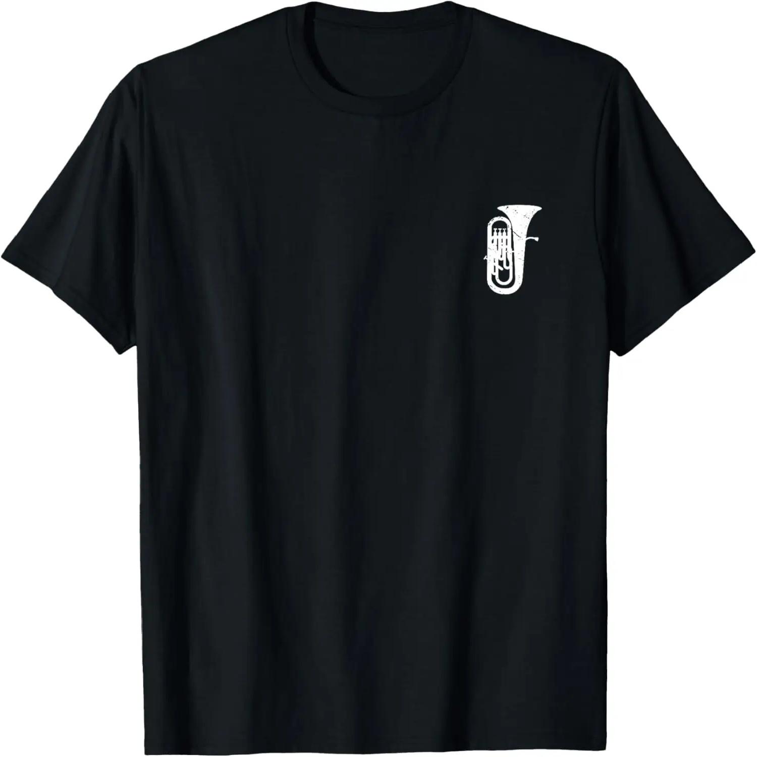 Euphonium On Left Chest Euphoniumist Baritone Euphonium T-Shirt S