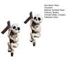 2Pcs Climbing Skeleton Figurine Flower Pot Hanger Mini Skeleton Halloween Resin Skeleton Ornament for Bonsai Planter Edge Decoration