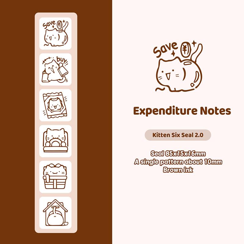 

Cute Cat Stamp Daily Life Work Good Mood Series Cartoon Mini Pattern Stamps For Journaling Planner Diy Scrapbooking Decor