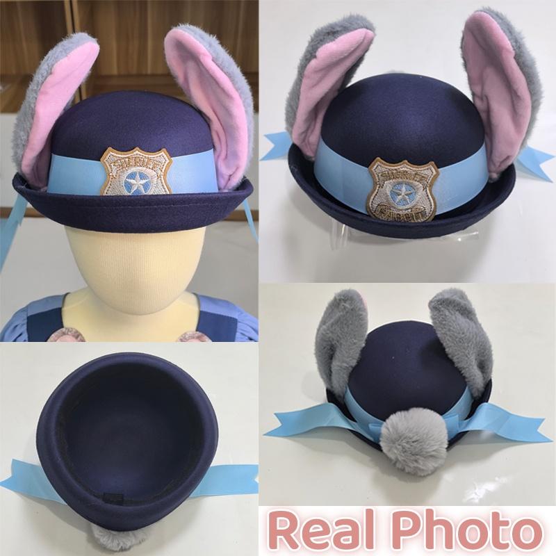 Judy Hopps Sheriff Hat Movie Cosplay Costume Accessory Halloween Costume Party Anime Rabbit Police Officer Headwear For Girls