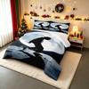 Dancing Silhouette Under Full Moon Bedding Set - Bedding Set (1 Duvet Cover, 2 Pillowcases, Duvet Not Included).