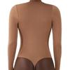 Seamless Long-Sleeve V-Crotch Yoga Bodysuit with High Elasticity