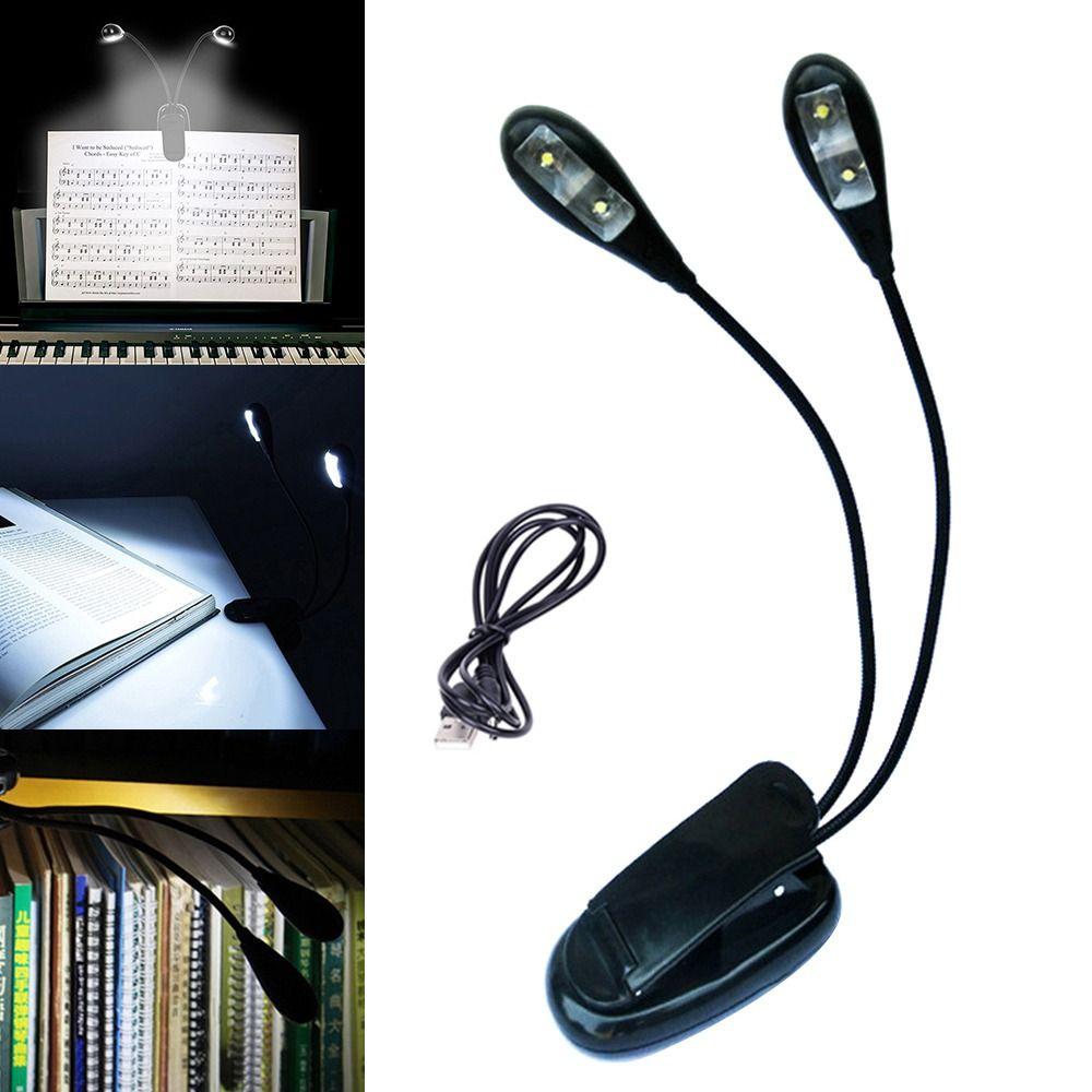 With Clip Table Lamp Flexible 2/4/8 LEDs Light Music Stand Light Music Score Light Reading Lights