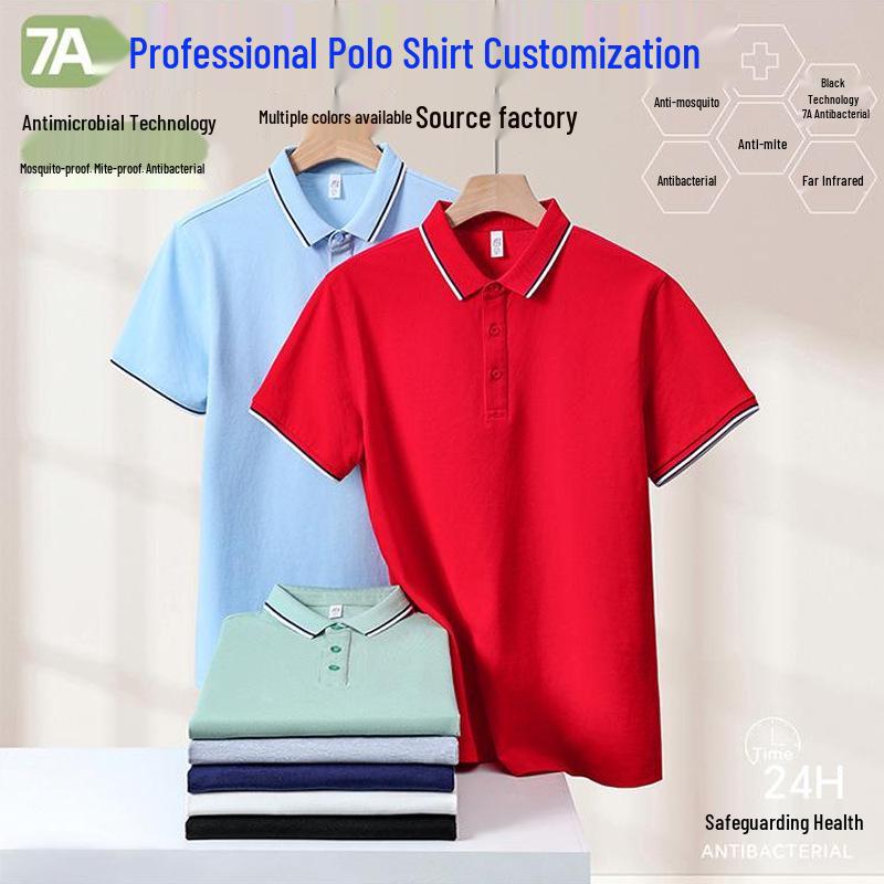 Quick-Dry Ice Silk Custom Corporate Polo Shirt with Logo for Team Activities