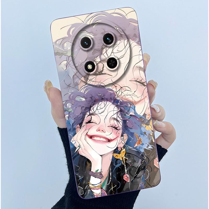 For Honor X9C 2024 Case Simplicity Flower Liquid Soft Silicone Back Cover for HonorX9c X 9C Phone Funda Magic7 Lite Bumper Shell