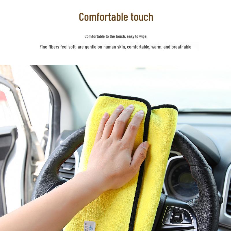 Zweifarbiger verdickter Korallenfleece Autowaschlappen - Starke Wasseraufnahme für Innen- und Außenreinigung