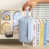 Light Corduroy Travel Cosmetic Bag With Zipper Closure For Home And Onthego Storage