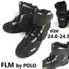 FLM by POLO Riding Motorcycle Short Boots Black Size 24.024.5cm