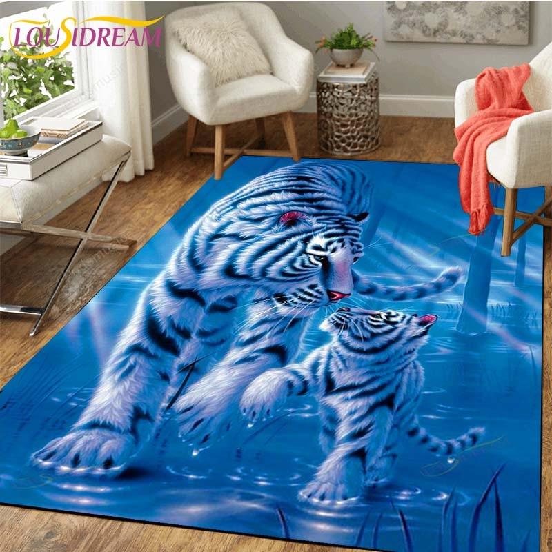 Tiger Carpet Floor Non Slip Rug Room Mat Square Quality Removable Kitchen Bath Floor Waterproof Rug Mat
