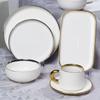 Set di Stoviglie in Ceramica Moderno Lusso 2024: Ciotole, Piatti e Bacchette - Perfetti per la Casa e Regali per l'inaugurazione della casa.