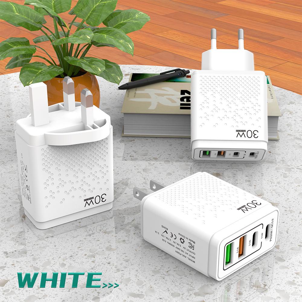 High-Power Multi-Port Universal PD Charger with US/EU Plug