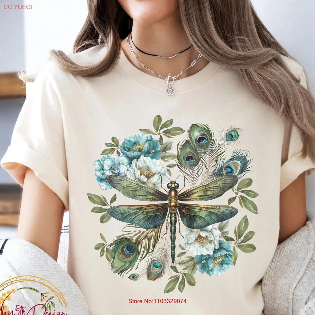 Dragonfly T Shirt S InsecT Women Dark Academia Goblicore Vintage Washed Top For Everyday Wear Comfortable Streetwear Fashion