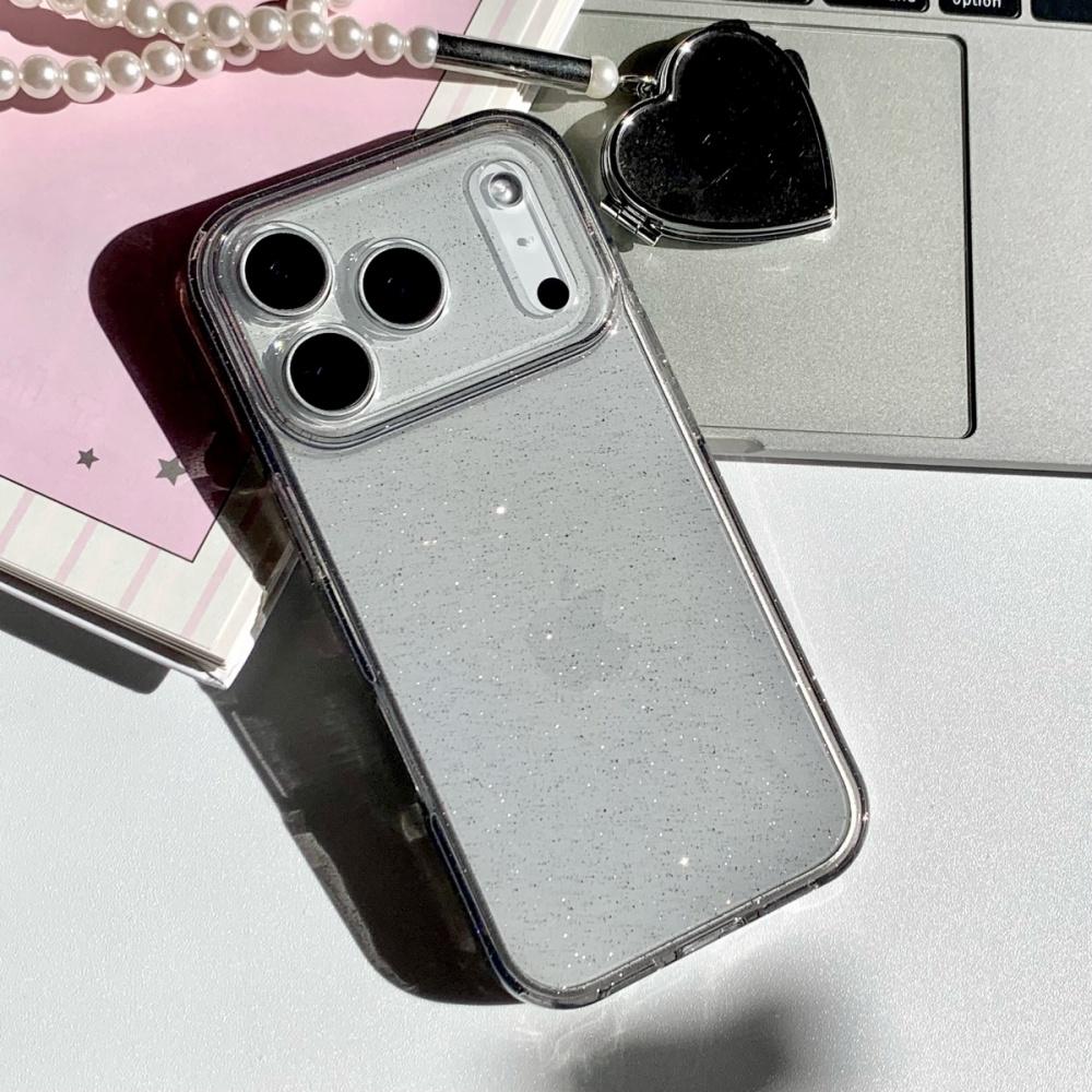 Ultra Thin Glitter Bling TPU Transparent Phone Case For iPhone 17 Air 16 15 14 13 Pro Max Plus Soft Shockproof Clear Back Cover