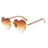 Unisex Fashion Men Women Eyewear Casual Heart Shaped Frameless Sunglasses
