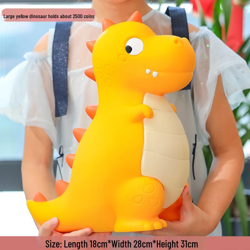 Cartoon Dinosaur Piggy Bank - Drop-Resistant Vinyl Money Saver, Perfect for Children's Day, Valentine's, Birthday Gifts