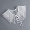 Removable Lace Doll Fake Collar Women Tie Ladies White Shawl Wrap Detachable Embroidered Lapel False Collar Clothes Accessory
