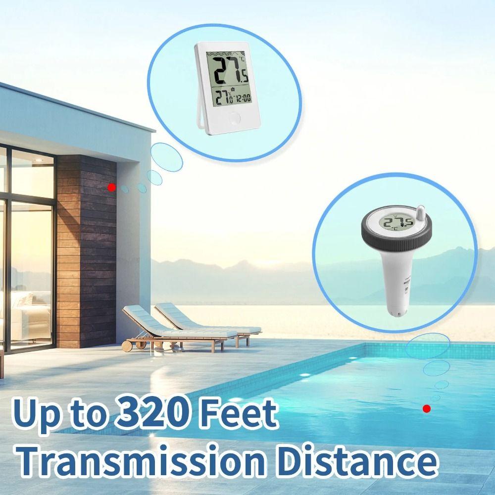 Maintenance-Free Floating Pool Thermometer Clear Scale Display Water Temperature Thermometer  Spa