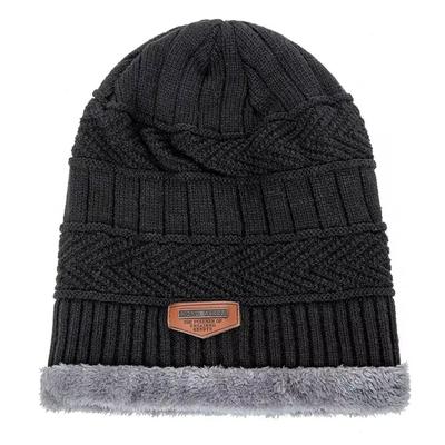 Herren Wintermütze Baumwolle Verdicken Warm Beanie Mütze Unisex Strickmützen