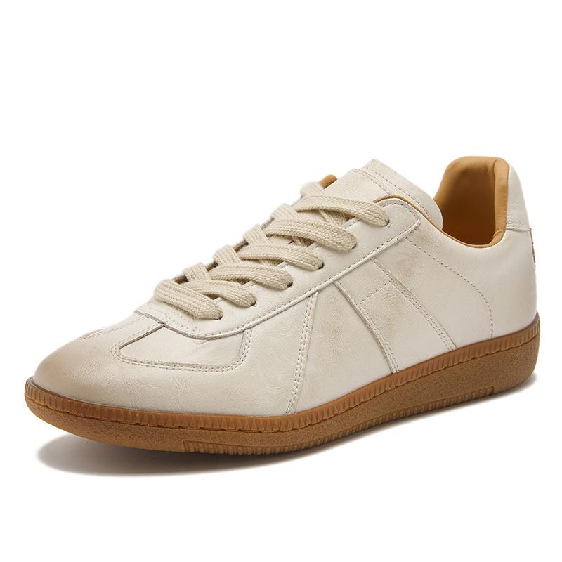 

Color polishing German training shoes women s 2025 spring and autumn new lace-up leather casual little white shoes flat-bottomed versatile retro board 35