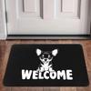 Three Adorable Chihuahua Puppies In A Basket Print Doormat for Decorating Your Bedroom, Living Room, or Kitchen Floor Mat