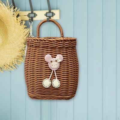 Hanging Basket Wall Mounted Storage Woven Sundries Multifunction Decorative Hand