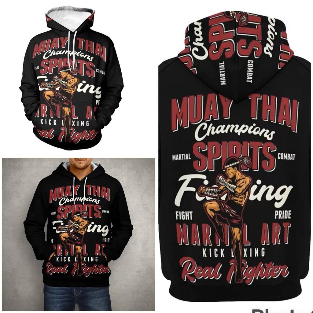 Sweatshirt MMA Boxing Kickboxing Muay Thai UFC Jacket Hoodies Suit Long Sleeve Unisex Men Women Tracksuits Workout Print Training