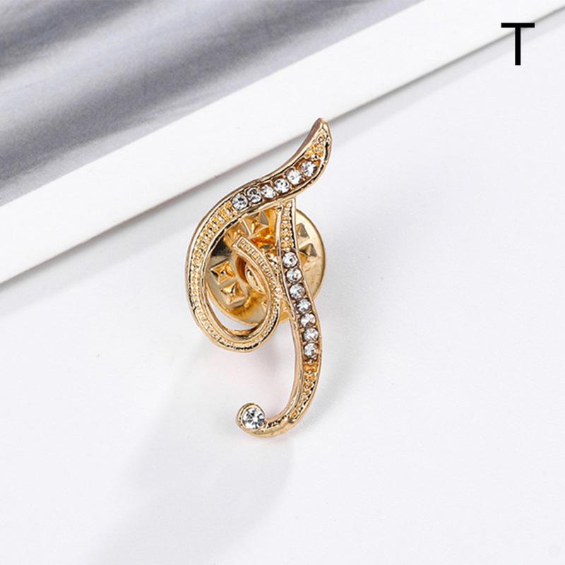 1 ST Sieraden Geschenken Broche 26 Engels Brief Kristal Steentjes Broches Vrouwen Hoge Kwaliteit