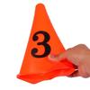 [narunaru] Marker Cones with Numbers, Set of 10, for Soccer, Track and Field, Training, and Marking