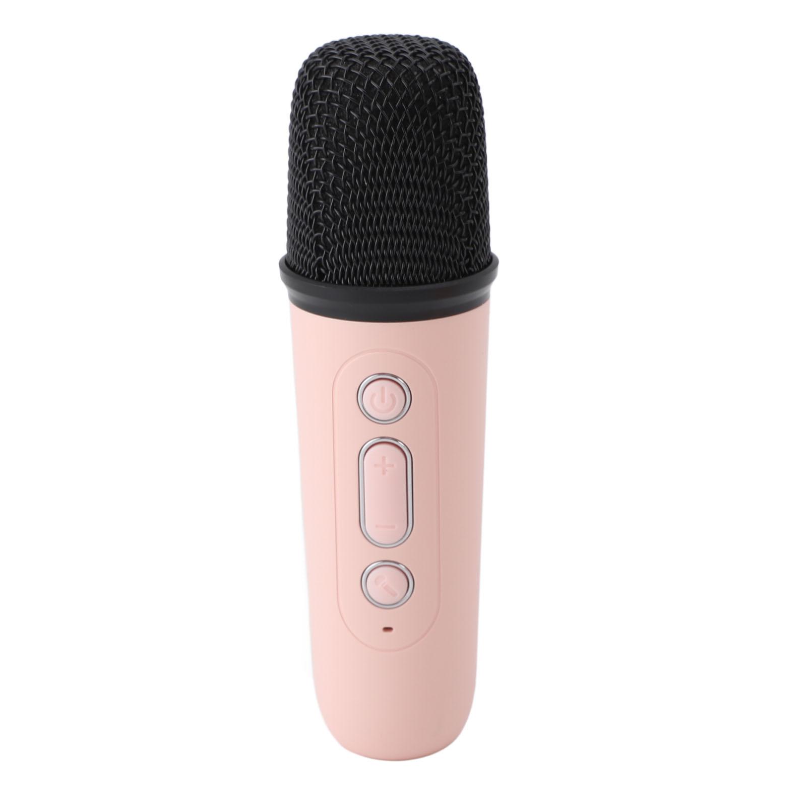 

Mini Karaoke Machine RGB Light Kids Adults Wireless Portable Bluetooth Speaker with Microphone for розовый