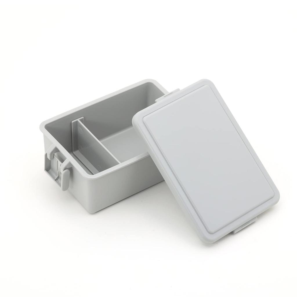 Miyoshi Seisakujyo GEL-COOL Square Integrated Ice Pack Square Lunch Box M Bento Box Oyster Gray 15 X 9.4 X 6 Cm 400ml 1 Tier Lunch Box for Women and