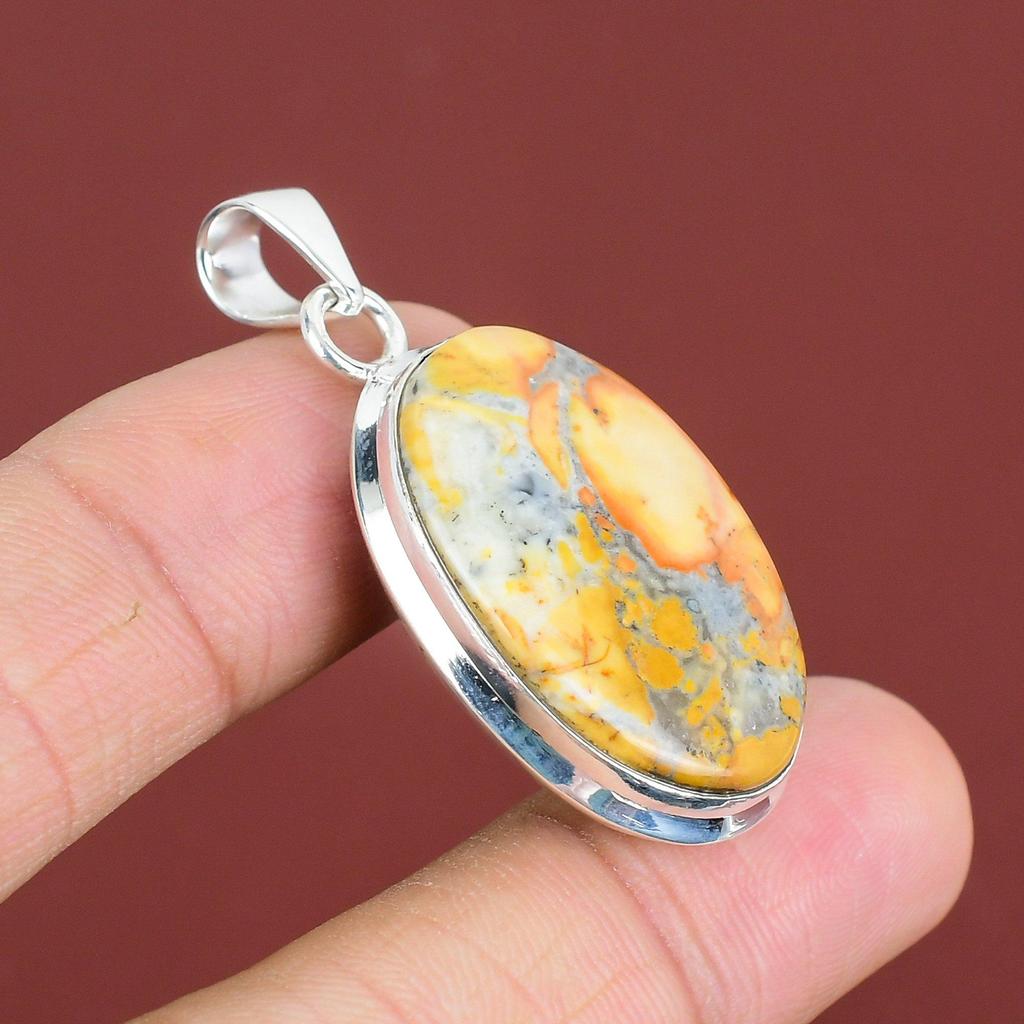 Maligano Jasper Pendant 925 Sterling Silver Pendant Handmade Elegant Pendant Maligano Jasper Gemstone Jewelry Stylish Pendant Gifts For Him