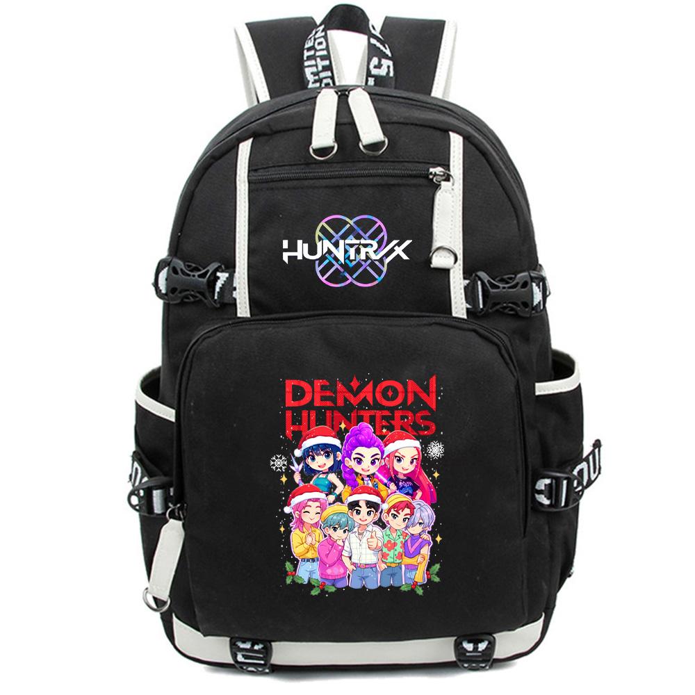 Anime Cartoon K-Pop Demon Hunters Backpack Large Capacity Bookbag Laptop Unisex Student Boy Girl School Bag Large Capacity Travel Outdoor Bag Gift