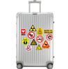 50 Waterproof and Removable Warning Warning Signs Luggage Trolley Case Motorcycle Car Stickers Waterproof Graffiti Stickers Removable