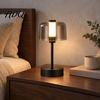 Outdoor Dining Table Light Cordless LED Lamp Portable Rechargeable Desk with Handle Stepless Dimming Nightstand Lamp Touch Control Modern Minimalist