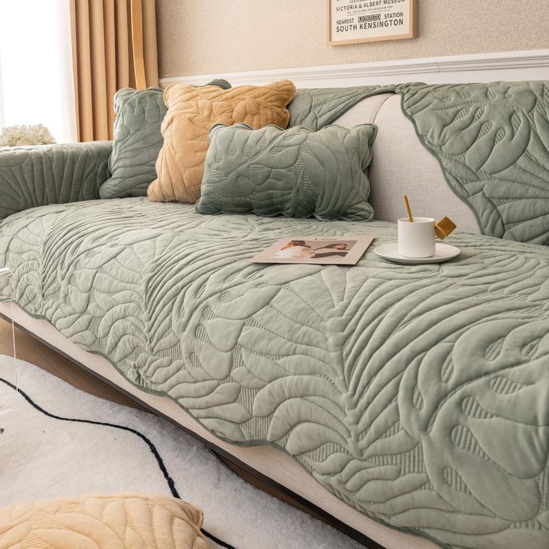 

1pc Short Plush Sofa Cover, Sofa Towel Thick Non Slip Sofa Slipcover, Four Seasons General, Furniture Protector For Bedroom Office Living Room 90*160cm