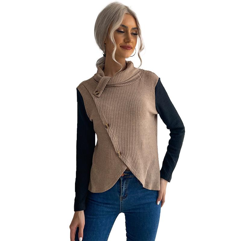 Women's Knitwear, Color-Block, Long Sleeve