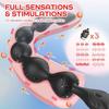 Ultra Soft Liquid Silicone Vibrating Anal Massage Beads Prostate Massager, 10 Vibration Modes, Anal Sex Toys for Couples