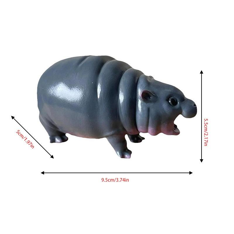 

Christmas Hippopotamus Statue, Animal Decoration, Family Party Tableware, Display Item, Gift Idea, Creative Handicraft Hippos Statue