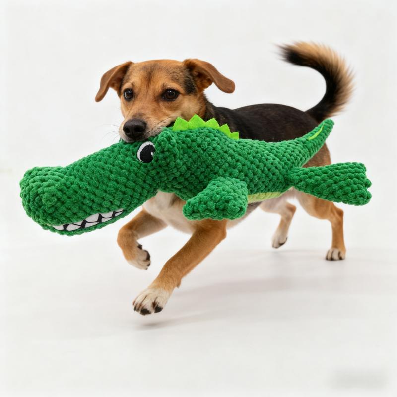 Large Crocodile Dog Toys Resistant Indestructible Plush Big Sound Dog Toy With Squeaker Small Raw Dogs Chew Puppy Pet Supplies
