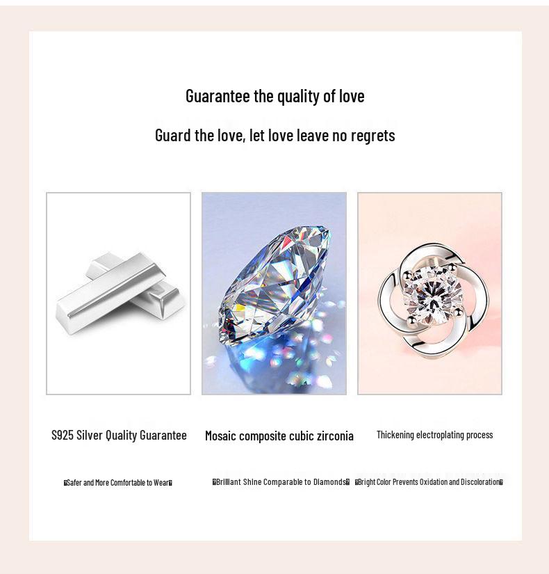 S925 Silber Schneeflocken Ohrring Set: Elegantes einwöchiges Geschenk für Freundin