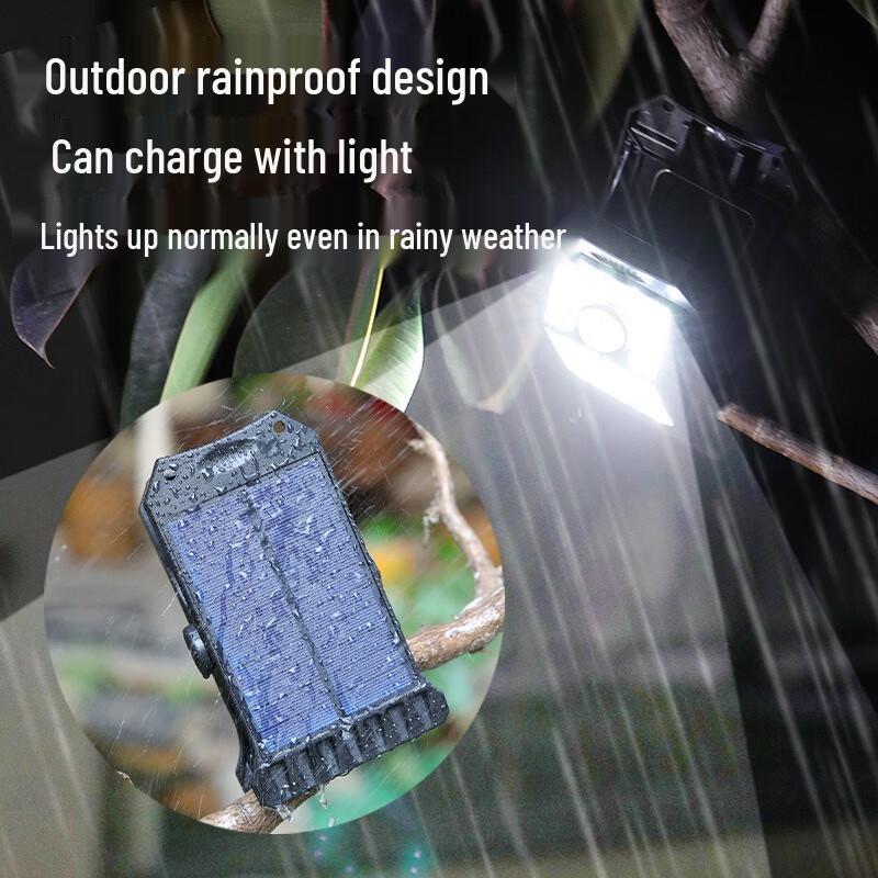 Large Solar Sensor Clip Light with 118 LEDs & USB
