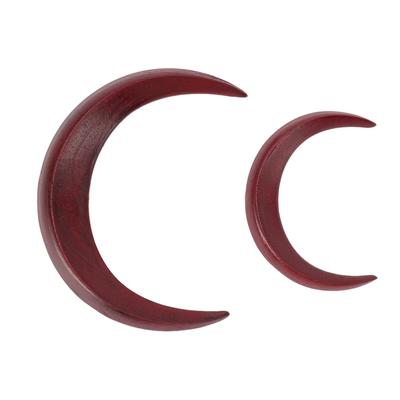 2pcs Crescent Moon Hair Fork for Women Carved Lightweight Wooden Moon Hair Stick Hairpin